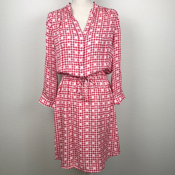 Boden Dresses & Skirts - Boden Retro Floral Silk Shirt Dress Mod Work